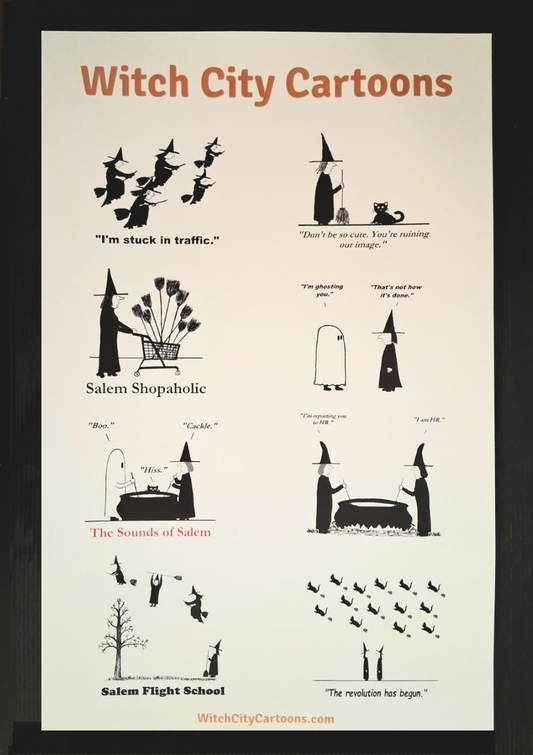 11 x 17 Witch City Cartoon Poster.