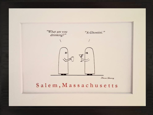 Salem, Massachusetts. "What are you drinking?" "A Ghostini." 5x7, White, Matted Print.