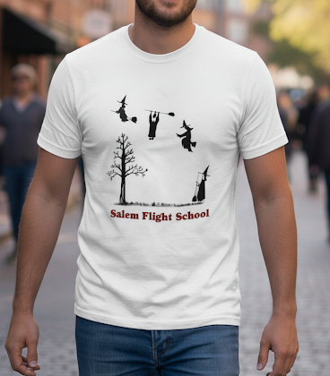 "Salem Flight School" Short sleeved t-shirt