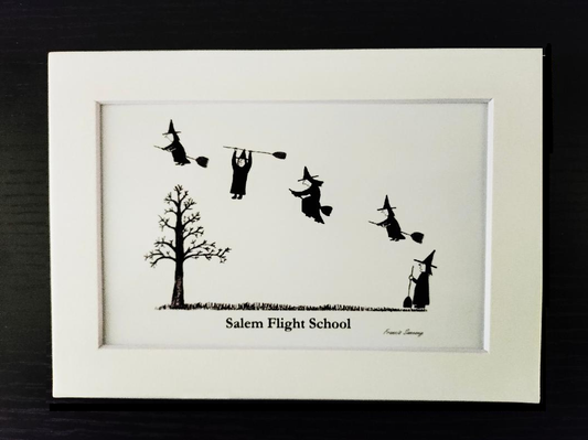 "Salem Flight School." Cartoon Print.