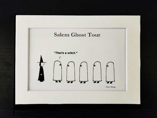 "Salem Ghost Tour."  Cartoon Print